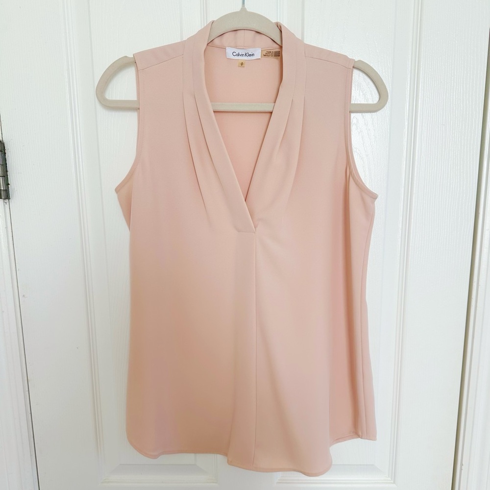 Calvin Klein Women's Pink Sleeveless Top
